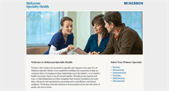 Desktop Screenshot of mckessonspecialtyhealth.com