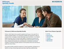 Tablet Screenshot of mckessonspecialtyhealth.com